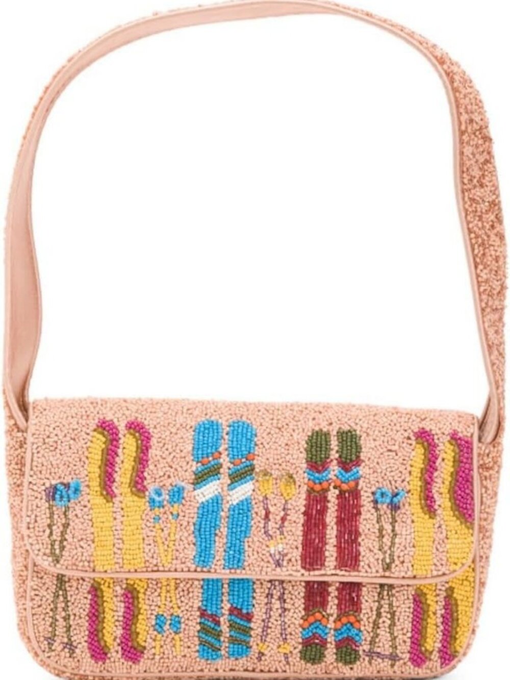 Stylish Handcrafted Beaded Flap Shoulder Bag - Chic Boho Accessory for Any